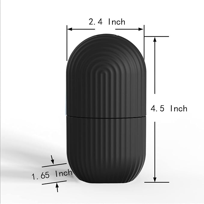ice face roller, ice mold for face and Eyes, Reusable Massage Silicone Beauty Tool, Naturally Conditioning And Skin Care, De-Puff Eye Bags, Reduce Migraine Pain (Black)-Velvo Beauty