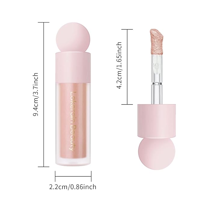 KYDA Liquid Highlighter, High Glossy Face Illuminator, Radiant Glow Liquid Filter, Silky Creamy Face Enhancing Makeup, Buildable Formula-Rose Gold-Velvo Beauty