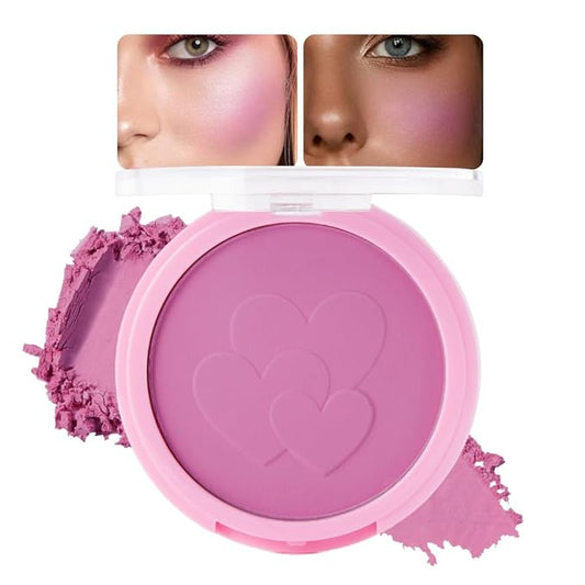Single Purple Matte Blush for Cheeks Face Blushes Makeup Palette, Rose Bean Monochrome Cream Blushes Palette Makeup for Older Women, Natural Pigmented Paleta de Púrpura monocromática 01-Velvo Beauty