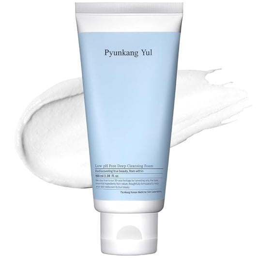 Pyunkang Yul PKY Low pH Pore Deep Cleansing Foam, Pore Cleanser with Fluffy Microbubbles, AHA, Witch Hazel, Zero Irritation, Korean Skincare (3.38 Fl. Oz, 100ml)-Velvo Beauty