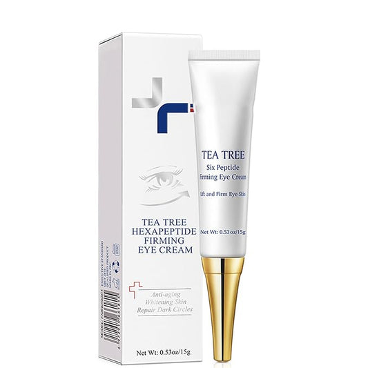 Eye Cream for Dark Circles Under Eye Cream for Puffiness and Bags Tea Tree Six Peptide Fiming Anti-Aging Eye Cream for Wrinkles Improve Fine Line Eye Repair Care,15g/0.53oz-Velvo Beauty