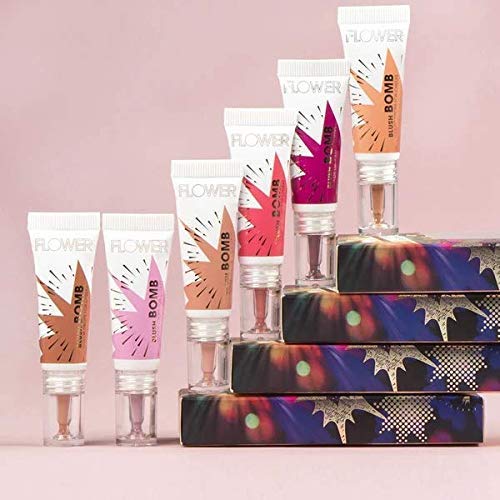 FLOWER Beauty By Drew Barrymore Liquid Blush Makeup Bomb Color Drops -Silky Lightweight Formula + Gel Cream Blush for Cheeks - Radiant + Glossy Finish - Buildable + Lightweight Formula - Cruelty-Free + Vegan (Cinnamon)-Velvo Beauty