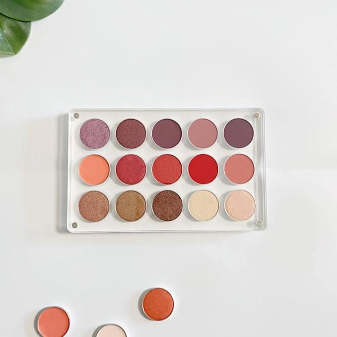 New EMPTY Magnetic Eyeshadow Palette DIY Acrylic All Transparent Elegant Eye Shadow Makeup Palette 26mm*15 holes-Velvo Beauty