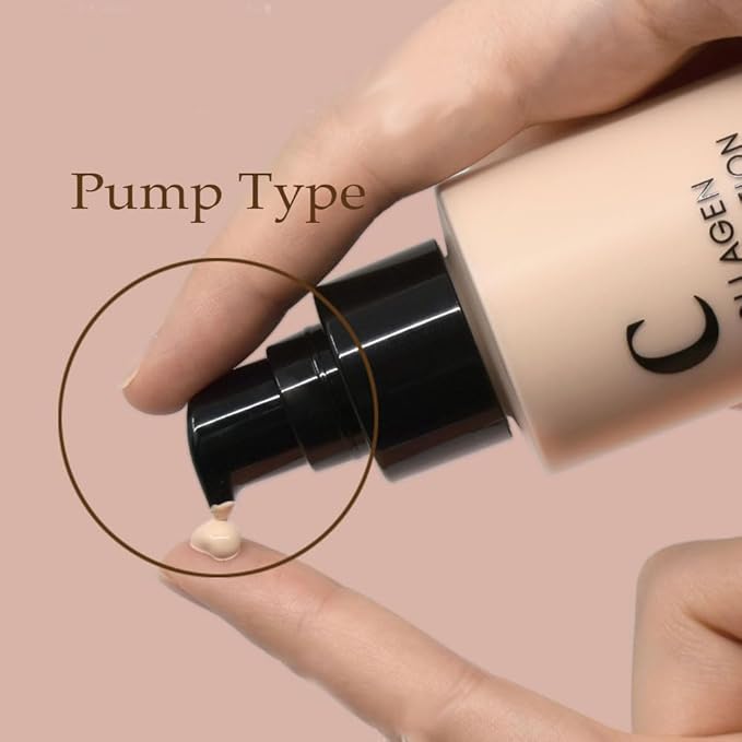 PS.PRETTYSKIN Collagen foundation for women, Long-Lasting Perfect Cover UV protection SPF15, Korean makeup with Titanium Dioxide 100ml/3.38fl.oz. (#23)-Velvo Beauty