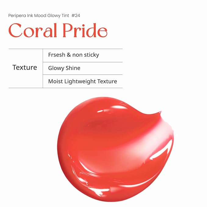 Peripera Ink Mood Glowy Tint (024 CORAL PRIDE (SODA CAFE))-Velvo Beauty