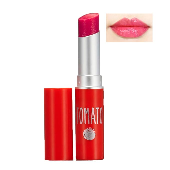 SKINFOOD Tomato Jelly Tint Lip (#01 Cherry Tomato) - Moisturizing Tinted Lip Balm with Tomato Extracts, Healthy Looking Long Lasting Natural Lip Makeup - Natural Tinted Lip Balm - Lip Balm with Color-Velvo Beauty
