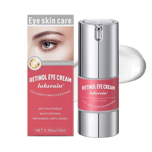 Retinol Eye Retinol Eye Cream for Dark Circles and Puffiness,Anti Aging Eye Cream with Collagen and Hyaluronic Acid,Smoothes Fine Lines,Firms and Lifts Eye Skin,Deeply Moisturizing-Velvo Beauty