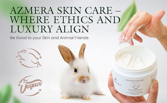 AZMERA Handcrafted Whipped Shea Body Butter – Unscented Moisturizer for Dry, Sensitive Skin with Argan Oil & Vitamin E – Vegan, Non-Greasy Whipped Body Butter for Women & Men – 8.82 oz-Velvo Beauty