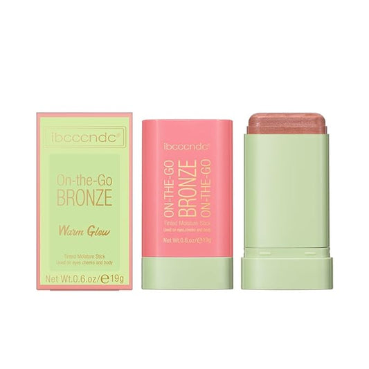 Multi-Use On The Go Bronzer Stick, Cream Contour Stick, Highlight Facial Stick Makeup, Glow Bronzer Stick for Women, Long-lasting Tinted Stick (1# Warm Glow)-Velvo Beauty