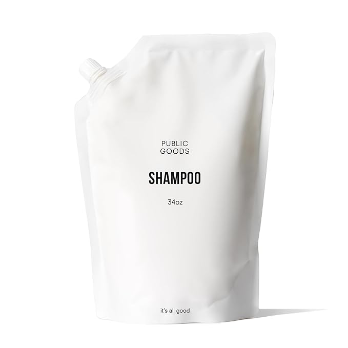 Public Goods Shampoo for Women & Men | Natural Gentle Shampoo to Cleanse & Nourish All Hair Types | Made with Organic Essential Oils | Sulfate & Paraben Free | Vegan | Made in Canada | 34 Fl Oz Refill-Velvo Beauty