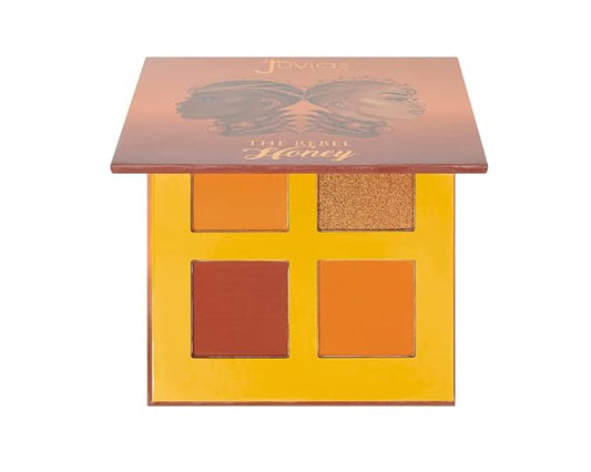 Juvia's Place Rebel Quad Honey Eyeshadow Palette - Professional Eye Makeup, Pigmented Eyeshadow Palette, Makeup Palette for Eye Color & Shine, Pressed Eyeshadow Cosmetics, Shades of 4-Velvo Beauty