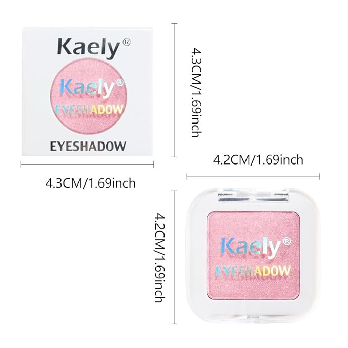 Pressed Single Eyeshadow Palette - Mini Shadow in Pink | Shimmer & Glitter Makeup for Women | Highly Pigmented, Blendable Monochrome Powder Eye Shadow | Everyday Natural Eye Makeup-Velvo Beauty