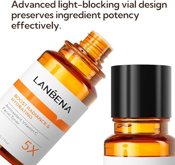 Toner for Face, LANBENA Vitamin C Face Toner, Brightens and Balances pH, Hydrating Face Toner for Women, Facial Toner with Hyaluronic Acid, Non-Alcoholic 150ML-Velvo Beauty