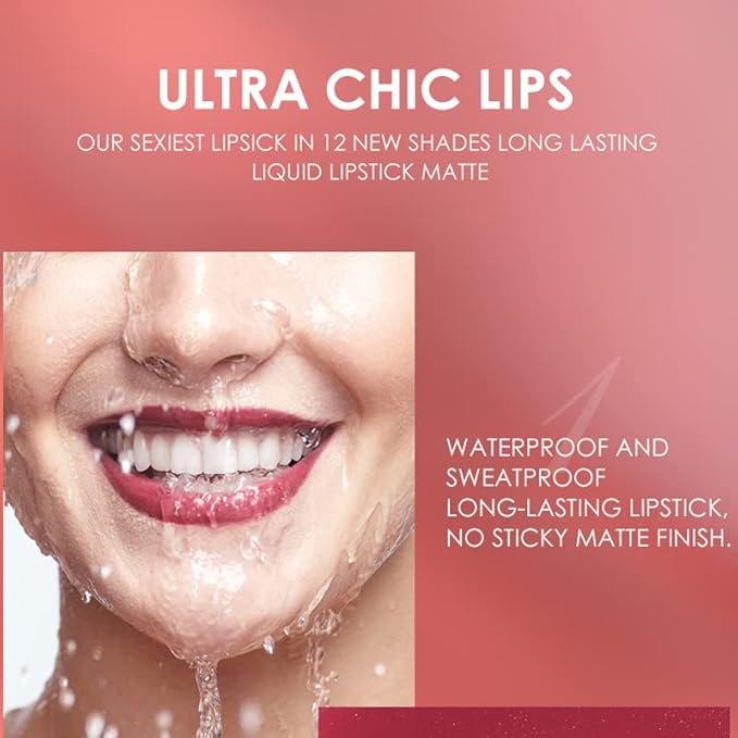 BestLand 6Pcs Matte Liquid Lipstick + Lip Liner Pens Set, One Step Lips Makeup Kits Pigment Velvety Nude Lip Stain Waterproof Long Wear Lip Gloss Make up Gift Set (Pure Romance Bundle)-Velvo Beauty