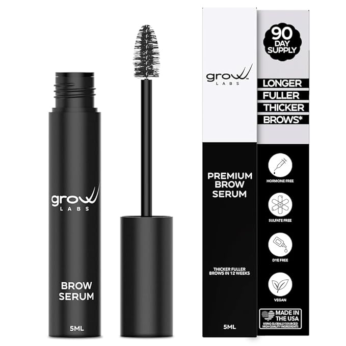 Eyebrow Growth Serum - with Biotin & Peptides - Eye Brow Serum for Growth - Vegan Brow and Lash Enhancer - Made in USA - Cruelty Free - 5ml-Velvo Beauty
