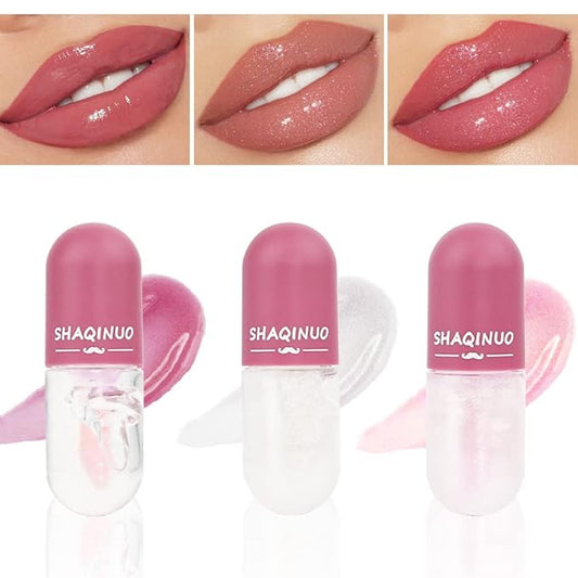 BINGBRUSH 3 Pcs Color Changing Lip Gloss Lip Oil Tinted, Pink Magic Mood Lipstick,Temperature Color Change Lip Stain Lip Balm, Long Lasting Lips Will Not Dry Out,Lip Changing Color Lipstick-Velvo Beauty