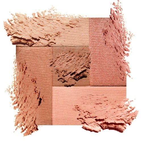 Palladio 2 In 1 Mosaic Powder Blush and Bronzer Silky Smooth Face Makeup Pressed Five Color Hues from Shimmering Pinks to Golden Browns Rich Pigmented Shades Flawless Finish, Spice, 0.28 Oz-Velvo Beauty