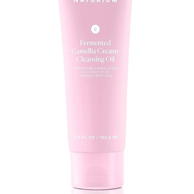 Naturium Camellia Creamy Cleansing Oil, Fermented Camellia Oil & Extract Plus Linoleic-Rich Oils, 3.5 oz-Velvo Beauty