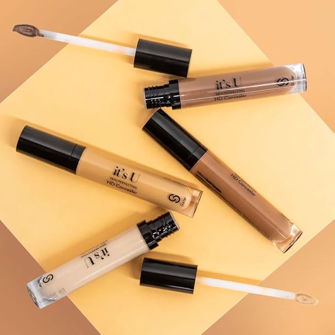 Sistar it's U Skin Perfecting HD Concealer Full Coverage Lightweight Long Lasting Correcting Liquid Contour Cover Masker Makeup 5 ml / 0.17 fl. oz (Toffee)-Velvo Beauty