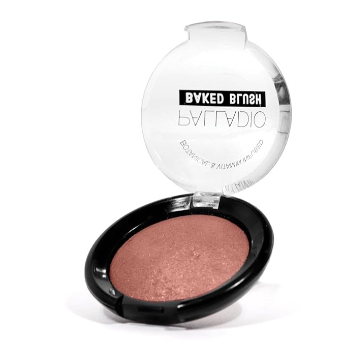 Palladio Baked Blush, Highly Pigmented Shimmery Formula, Easy to Blend & Highly Buildable, Apply Dry for a Natural Glow or Wet for a Dramatic Luminous Look, Long Lasting for All day Wear, Cho-Au-Lait-Velvo Beauty