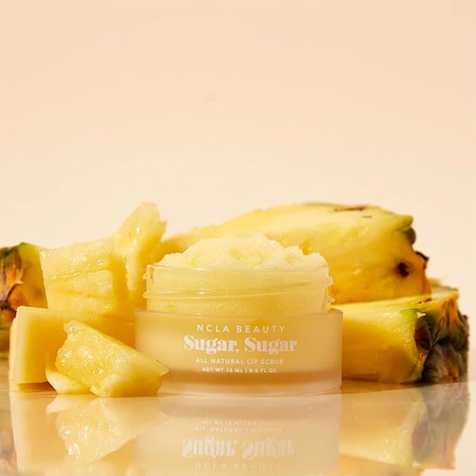 NCLA - Natural Sugar, Sugar Lip Scrub | Vegan, Cruelty-Free, Clean Skincare (Pineapple)-Velvo Beauty