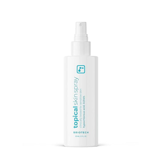 BRIOTECH Topical Skin Spray, Hypochlorous Acid Spray for Sensitive Skin, HOCl Facial Mist, Full Body Support Against Irritation, Calm Redness, Soothe Foot & Scalp, 2 oz Travel Size-Velvo Beauty
