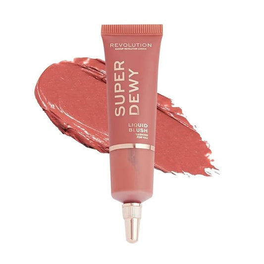 Revolution Beauty, Superdewy Liquid Blush, Richly Pigmented & Buildable, Blendable Formula, Flushing For You, 0.5 Fl. Oz.-Velvo Beauty