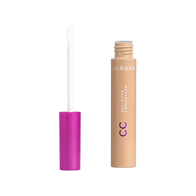 Lumene Under Eye Concealer - CC All-Over Hydrating Concealer with Medium Coverage - Multi-Tasking Under Eye Makeup Infused with Hyaluronic Acid with a Skin-Like Finish - 4 Tan (0.3 fl oz)-Velvo Beauty