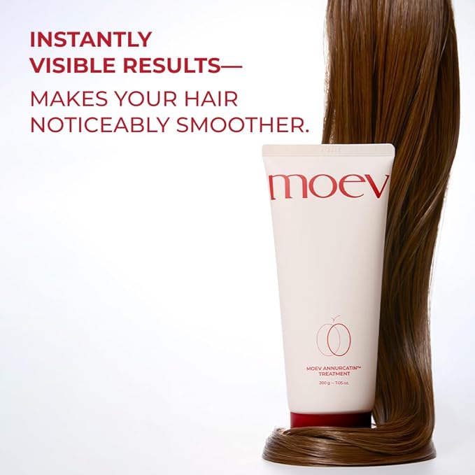 MOEV ANNURCATIN Hair Treatment Mask, Korean Wash-Off Hair Care Mask Apple Deep Damage Conditioner Sulfate-Free with Thickening Moisturizing for Damaged Thin Dry Hair, 6.76 fl.oz. (Apple & Vanilla)-Velvo Beauty