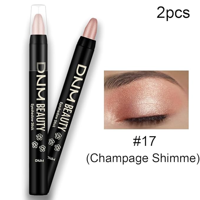 evpct 2Pcs Cream Eyeshadow Sticks Set for Eyes Waterproof, Champagne Shimmer Matte Eye shadow Stick Pencil Pen Bulk sombras en crema para ojos 17+17-Velvo Beauty