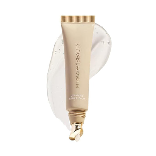 Fitglow Beauty Ceramide Hydra-Balm Lip Gloss | Hydrating Lip Serum with Peptides & Glutathione | Plumping & Anti-Aging Lip Skincare | Dry & Chapped Lip Repair | Vegan & Cruelty-Free | 12g - 24Hour-Velvo Beauty