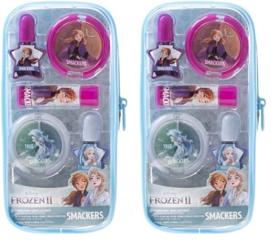 Lip Smacker Disney Frozen II Pouch Makeup Set And Bag For Girls (Pack of 2)-Velvo Beauty