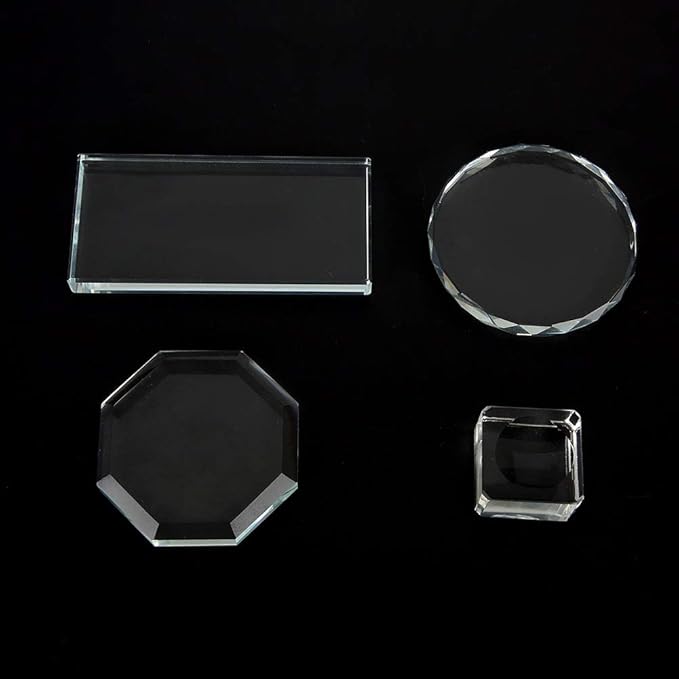 Glass Nail Art Palette Transparent Paint Drawing Colorful Paint Tray for Beauty Personal Care Drawing Color Dish DIY Nail Art Accessories Tools(02)-Velvo Beauty