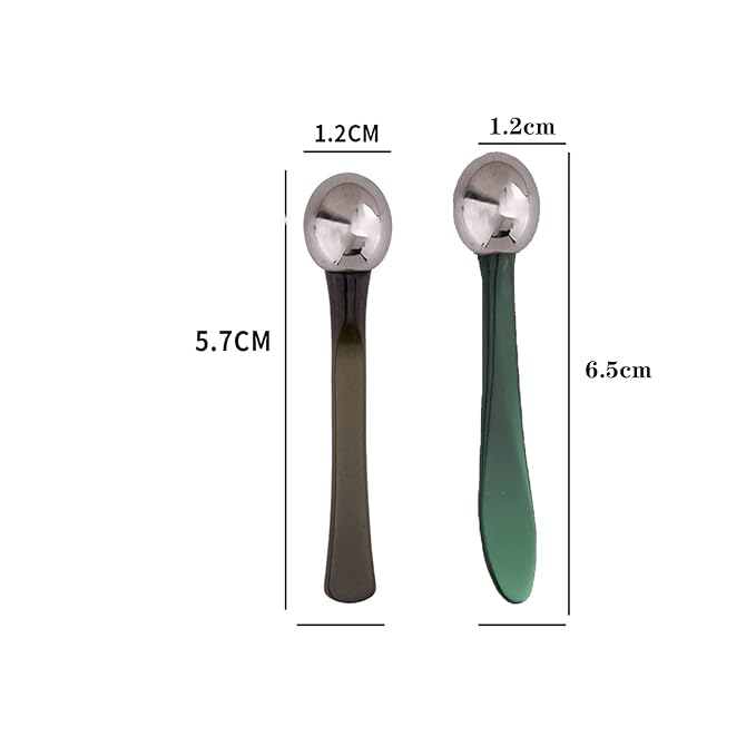 2 PCS Portable Eye Serum Cream Applicator Eyes Massage Tool, Can Be Used As Eyes Cream Spoon, Reduce Eye Swelling Flannel small gift bag-Velvo Beauty