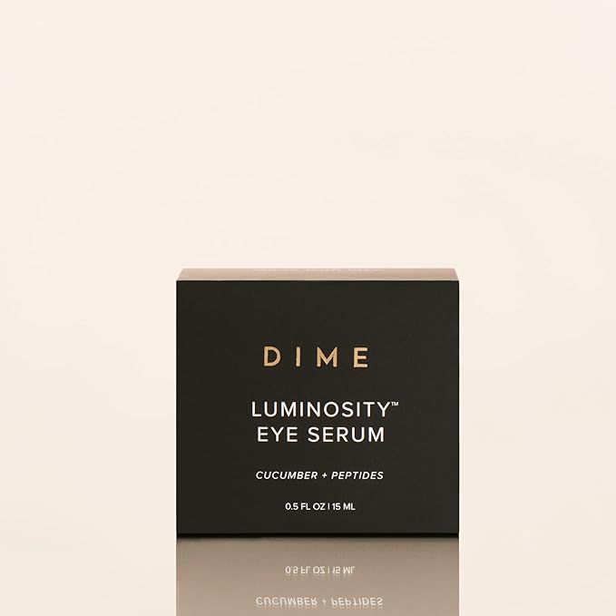 DIME Beauty Luminosity Eye Serum, Eye Cream for Dark Circles and Puffiness, Caffeine Eye Cream, Puffy Eyes Treatment, 0.5 oz / 15 mL-Velvo Beauty
