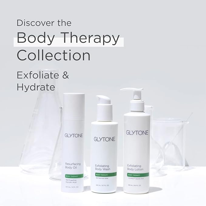 Glytone Resurfacing Body Oil– Nourishing & moisturizing anti aging Body Oil for dry Skin & Keratosis Pilaris –5% Proactive Glycolic Acid After Shower oil for Body–Unscented, Non Toxic 4 Fl oz-Velvo Beauty