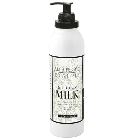 Archipelago Botanicals Soy Milk Lotion for Rehydration and Regeneration, Soy Body Lotion and Moisturizer for Dry or Sensitive Skin, Paraben-Free, Phthalate-Free, 18 oz-Velvo Beauty