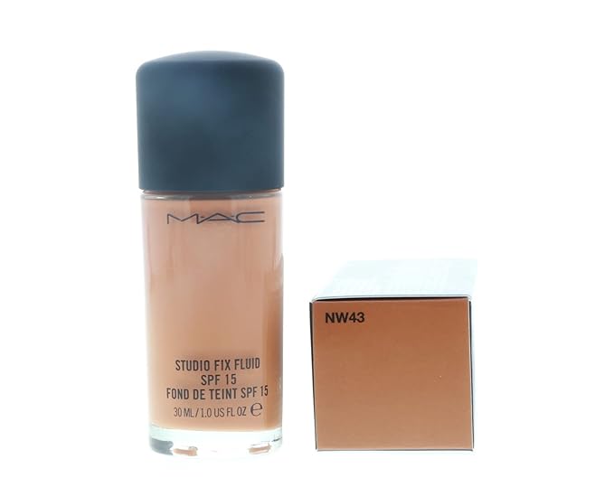 M.A.C. Studio Fix Fluid Foundation SPF 15 Boxed, NW43, 1 Count (A10)-Velvo Beauty