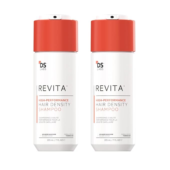 DS Labs Revita Shampoo – High-Performance Hair Density Shampoo, Volumizing & Thickening, Fuller, Healthier-Looking Hair, Sulfate & Silicone Free, For Men & Women, 205mL (Pack of 2)-Velvo Beauty
