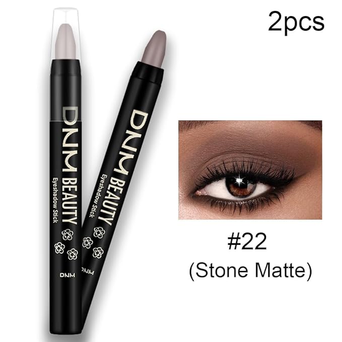 evpct 2Pcs Cream Eyeshadow Sticks Set for Eyes Waterproof, Stone Matte Eye shadow Stick Pencil Pen Bulk sombras en crema para ojos 22+22-Velvo Beauty