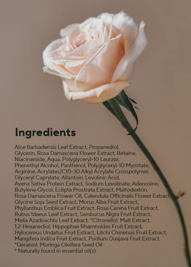 AROMATICA Reviving Rose Infusion Serum 3.38oz / 100ml, Vegan, Rejuvenating Hydration Serum, Vitality Serum for dry skin | with Damask Rose Water and Rose Oil-Velvo Beauty