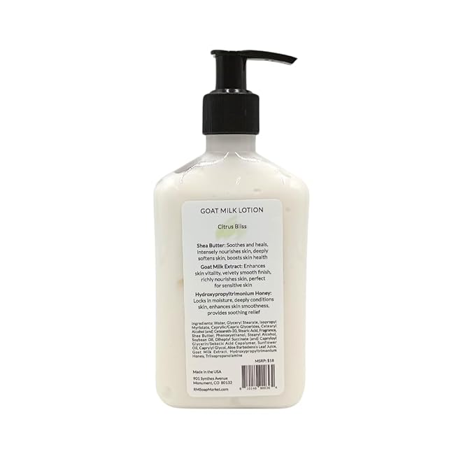 Goat Milk Lotion, Citrus Bliss Fragrance, Hydrating Lotion for Men & Women With Nourishing Goat Milk, Shea Butter, Sunflower Oil & Aloe, Packed With Vitamin A, E & Selenium, 9 Oz-Velvo Beauty