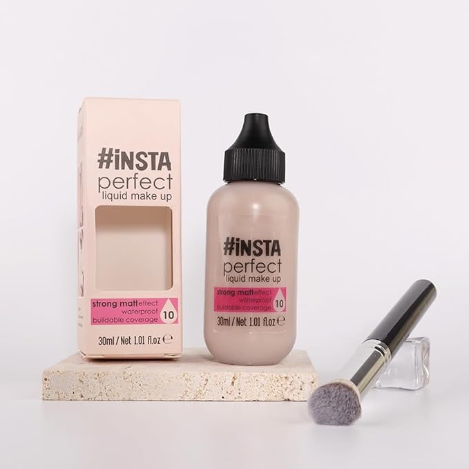 Matte Cream Oil Free Concealer Foundation Pack with Foundation Brush,Base Facial Matte Full Coverage Liquid Tattoo Concealer Hide Foundation Primer Make-up Kit.1.67 Fl.Oz (08#)-Velvo Beauty