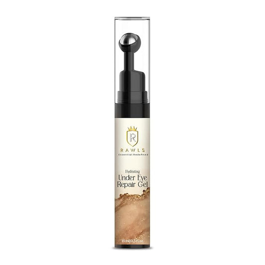 RAWLS 5% Caffeine Eye Serum and Under Eye Roller Cream for Dark Circles and Puffiness, Caffeine Eye Cream with 360° Massage Ball Reduce Wrinkles and Fine Lines-0.5 fl oz-Velvo Beauty