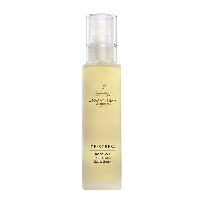 Aromatherapy Associates De-Stress Body Oil Made with Ginger and Rosemary Essential Oils and Arnica Flower Extract (3.4 fl oz)-Velvo Beauty