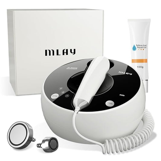 MLAY Professional RF Beauty Machine, Radio Frequency Face Machine with 2 Probes, at Home Radio Frequency Skin Tightening for Lifting, Wrinkle Reducing, Anti Aging - Salon Effects(Gel Included)-Velvo Beauty