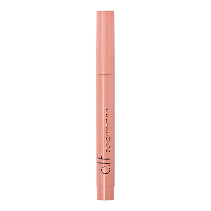 e.l.f. No Budge Shadow Stick, Long-Lasting Cream Eyeshadow Stick For High-Pigment, Metallic Color, Vegan & Cruelty-Free, Rose Gold-Velvo Beauty