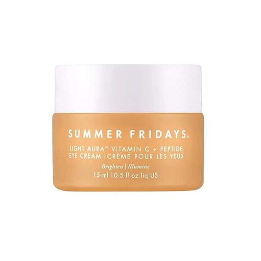Summer Fridays Light Aura Vitamin C + Peptide Eye Cream - Brightening Eye Cream with an Illuminating and Hydrating Formula (0.5 Fl Oz)-Velvo Beauty