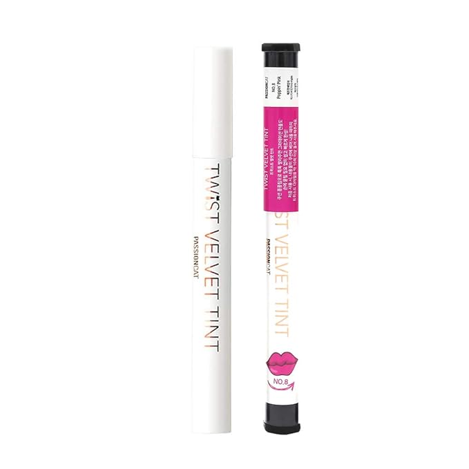 PASSIONCAT Long Lasting Lip Stain for Lips and Cheek Tint | High Pigment Color | lightweight Matte Finish | Weightless | Full Coverage | Twist Velvet Tint #8 (No.8)-Velvo Beauty
