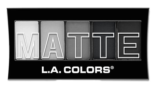 L.A. COLORS 5 Color Matte Eyeshadow Palette, Black Lace CEM475-Velvo Beauty